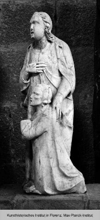 Thronende Madonna mit Engeln und Stiftern : Engel mit Stifter