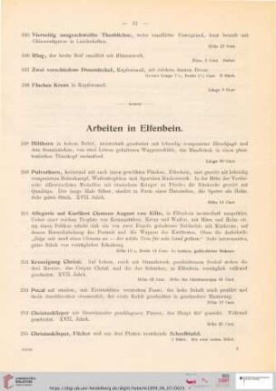 Arbeiten in Elfenbein (Nr. 249 - 292)