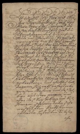 Landtagsabschied am 20. Nov. 1715; betrifft die Hochzeitssteuer, welche gelegentlich der Vermählung des Erbprinzen Friedrich mit Ulrike Leonore von Schweden erhoben worden ist