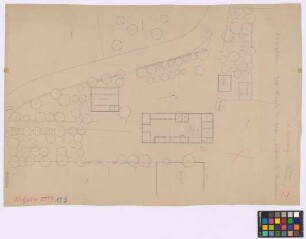 Vehrte (Landkreis Osnabrück): Hof Meyer Zu Hage. Lageplan mit. - Scheune. - Speicher. - Schweinestall. - Haupthaus