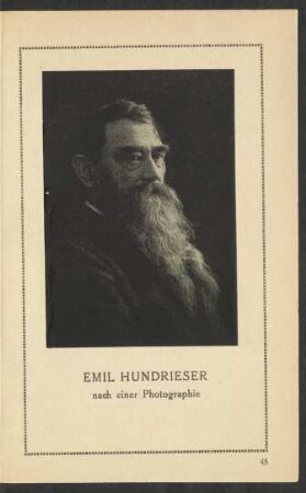 Emil Hundrieser nach einer Photographie