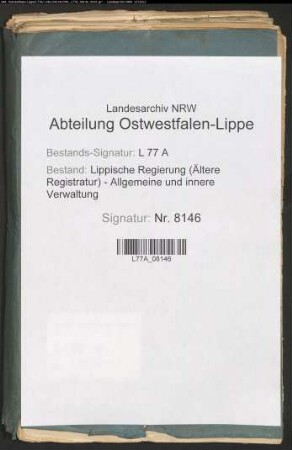 Vermarkung der Landstraßen (Chausseen)