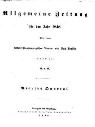 Allgemeine Zeitung. 1848, 10 - 12