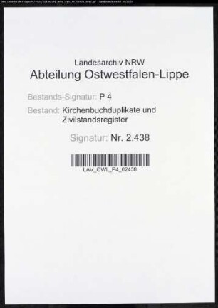 Kirchenbuchduplikate der katholischen Gemeinde (GHT 1842-1854). (Gemeinde: Beringhausen, katholische Gemeinde )