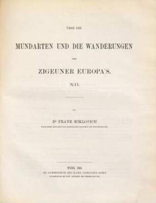 Über die Mundarten und die Wanderungen der Zigeuner Europa's, 12. Syntax der Zigeunermundarten