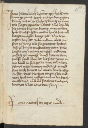 Historia et descriptio urbis Romae (Druckabschrift), schwäb.