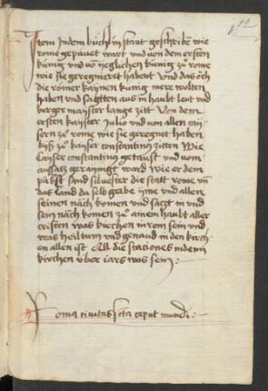 Historia et descriptio urbis Romae (Druckabschrift), schwäb.