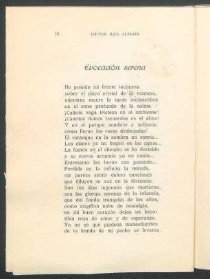 Evocación serena