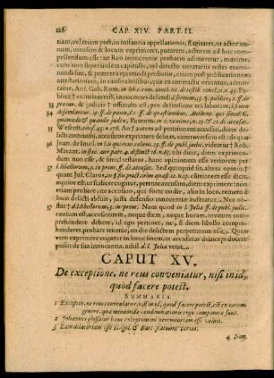 Caput XV. De exceptione, ne reus conveniatur, nisi in id, quod facere potest.