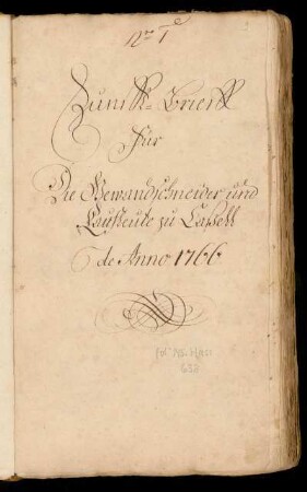 [Zunftbriefe 1751-1782]