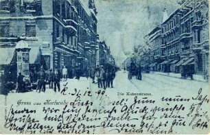 Postkartenalbum. "Gruss aus Karlsruhe". Kaiserstraße