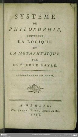 Système De Philosophie, Contenant La Logique Et La Métaphysique