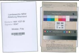 Entnazifizierung Fritz Winkler , geb. 12.11.1893 (Justizinspektor)