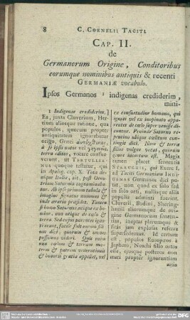 Cap. II. de Germanorum Origine, Conditoribus Eorumque nominibus antiquis & recenti Germaniae vocabulo