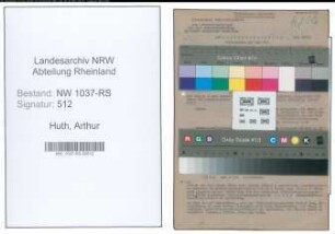 Entnazifizierung Arthur Huth , geb. 29.03.1898 (Bahnbeamter)