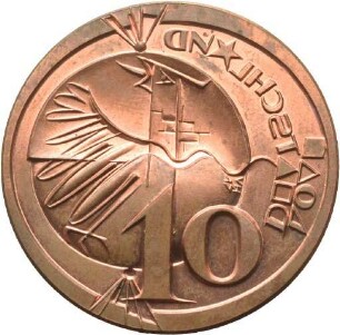 Künstlerprobe von Victor Huster für eine 10 Euro-Münze auf Magdeburg