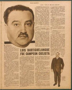 Luis Dartiguelongue fue campeón ciclista : Los "Self-Made-Men"