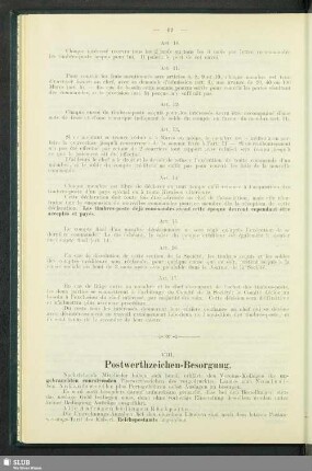 VIII. Postwerthzeichen-Besorgung