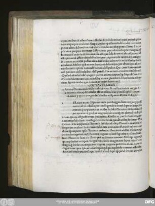 Anima e[st] forma induvidua ubiq[ue] tota: & nullam trahit origine[m] a materia:ideoq[ue] i[m]mortalis est ut ostenditur p[er] intellige[n]di virtute[m].A[n]i[m]us p[er] quarttuor gradus asce[n]dit ad spiritu[m].Prima r[ati]o. Ca.i.