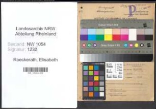 Entnazifizierung Elisabeth Roeckerath , geb. 25.01.1890 ()