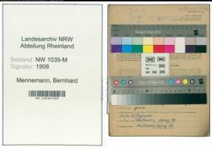 Entnazifizierung Bernhard Mennemann , geb. 23.03.1899 (Landwirt)