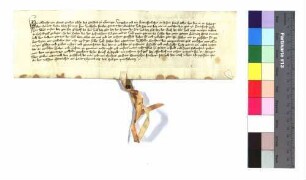 Lehenbrief Abt Albrechts IV. zu Ellwangen gegen W. G. Sattler über drei Güter zu Leinenfirst (Leinenfürst) usw.
