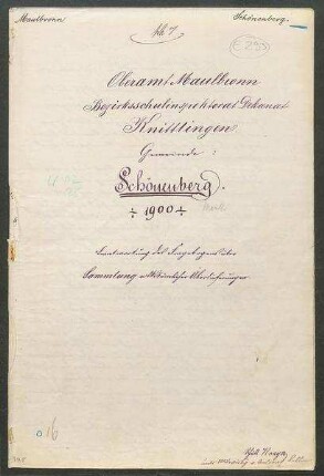 Konferenzaufsatz Schönenberg, ötisheim, Enzkreis OA Maulbronn