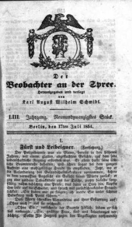 29. Stück, 17. Juli 1854