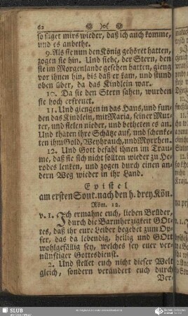 [Am ersten Sonntage nach den heiligen drey Königen]
