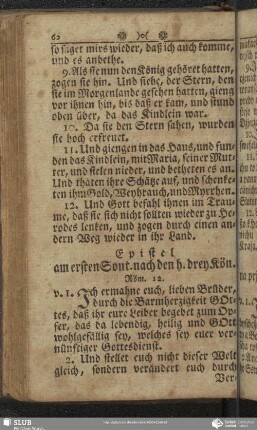 [Am ersten Sonntage nach den heiligen drey Königen]