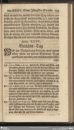 Artic. XXXV. Gerichts-Tag