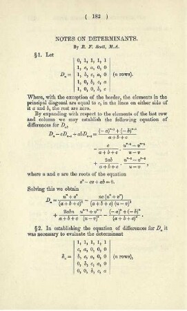 Notes on determinants.