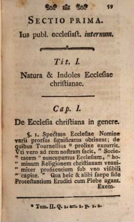 Bedae Aschenbrenner Benedictini Oberaltacensis Elementa Praelectionum canonicarum, 2. Ius ecclesiasticum publicum exponens