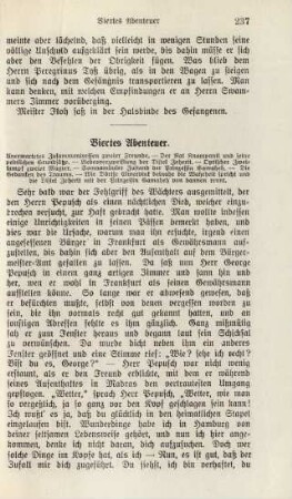Viertes Abenteuer. Unerwartetes Zusammentreffen zweier Freunde …