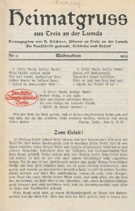 1.1915: Heimatgruß aus Treis a. d. Lumda