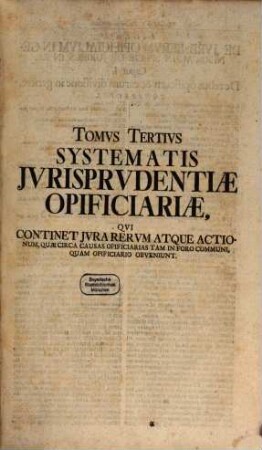 Systema iurisprudentiae opificiariae ..., 3
