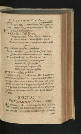 Sectio V. De Variatione Numerorum.
