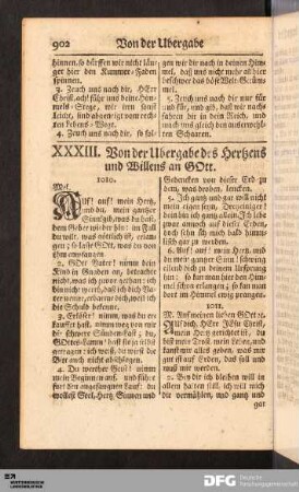 XXXIII. Von der Ubergabe des Hertzens und Willens an Gott