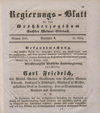 Nr. 4 : 28. März 1840