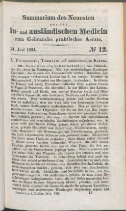 14. Juni 1834. No 12.