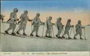 Die deutschen Schneeschuhbataillone.