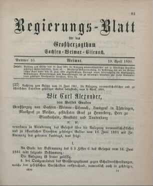 37. Nachtrag zum Gesetze vom 16. Juni 1881, die Anlegung vormundschaftlicher und zu öffentlichen Depositen gehöriger Gelder betreffend