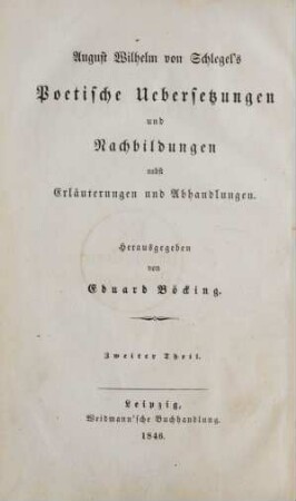 Bd. 4: August Wilhelm von Schlegel's sämmtliche Werke