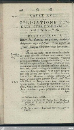 Caput XVIII. De Obligatione Feudali Inter Dominum Et Vasallum