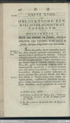 Caput XVIII. De Obligatione Feudali Inter Dominum Et Vasallum