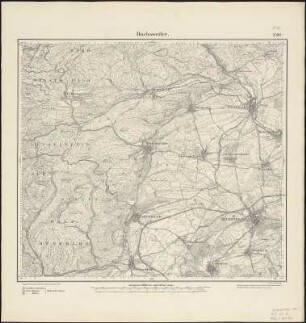 Meßtischblatt 3596 : Buchsweiler, 1885 : Buchsweiler. - Aufn. 1883. - 1:25000. - [Berlin]: Reichsamt für Landesaufnahme, 1885. - 1 Kt.