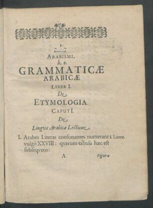 Liber I. De Etymologia.