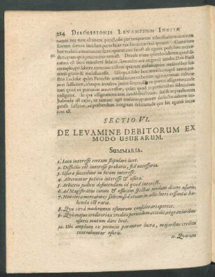 Sectio VI. De Levamine Debitorum Ex Modo Usurarum.