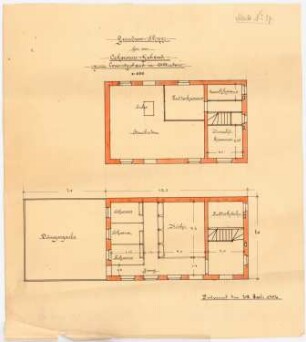 Collegium Bernhardinum, Attendorn: Grundrisse eines Wirtschaftsgebäudes 1:100