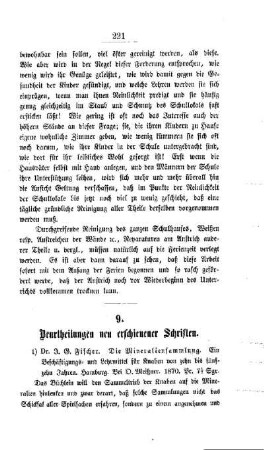 Beurtheilungen neu erschienener Schriften